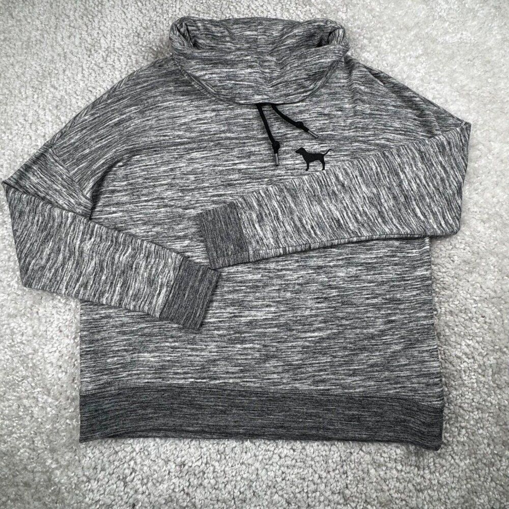 Victoria's Secret Pink Cowl Neck Pullover Sweatshirt Gray